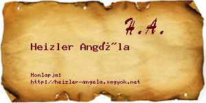 Heizler Angéla névjegykártya